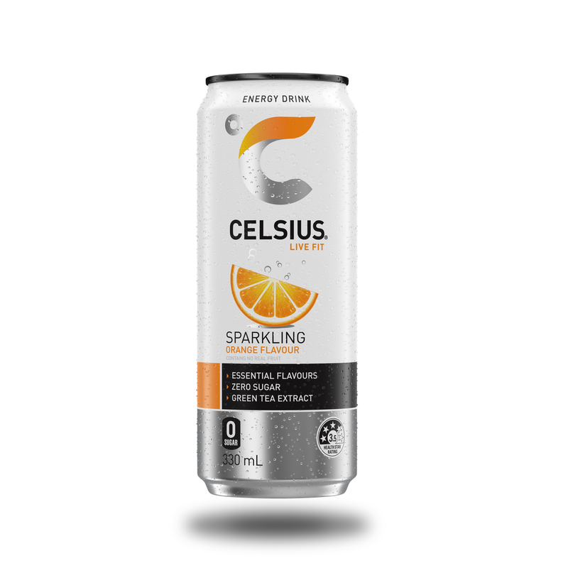 Load image into Gallery viewer, Celsius Sparkling Orange 330ml can
