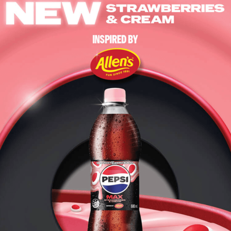Load image into Gallery viewer, Pepsi Max Strawberries &amp; Cream 24pk (600ml Bottles)
